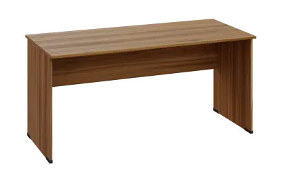 EPL 17 - 16 stůl kancelářský, dřevěná podnož, deska 18 mm, široký 1600 mm, ořech světlý